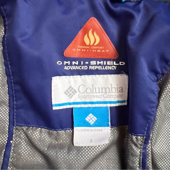 Columbia Omni Heat  Down Jacket Coat Small Purple Winter Duck - Picture 9 of 9